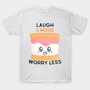 Laugh S'More Worry Less - Happy Marshmallow Face T-Shirt